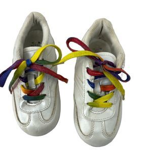 Circo Tennis shoes Rainbow lace 10.5 sneakers little girls retro shimmer